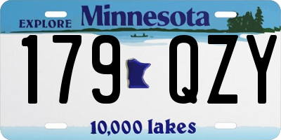 MN license plate 179QZY