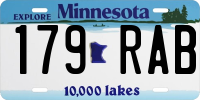 MN license plate 179RAB