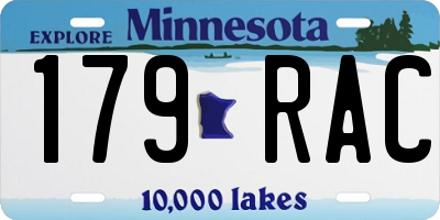 MN license plate 179RAC
