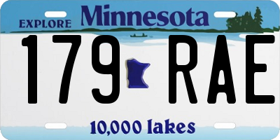MN license plate 179RAE