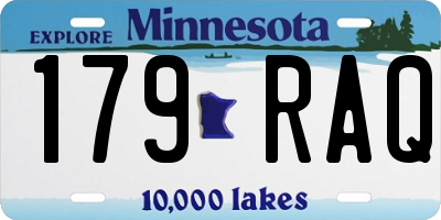 MN license plate 179RAQ