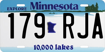 MN license plate 179RJA