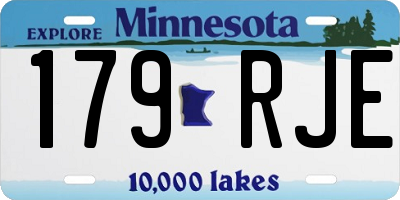 MN license plate 179RJE