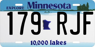 MN license plate 179RJF