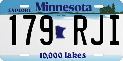 MN license plate 179RJI