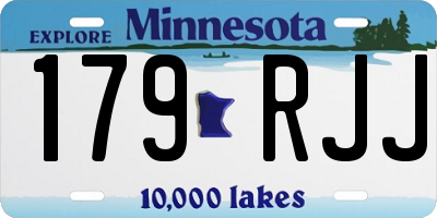 MN license plate 179RJJ