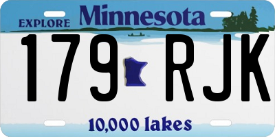 MN license plate 179RJK
