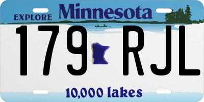MN license plate 179RJL