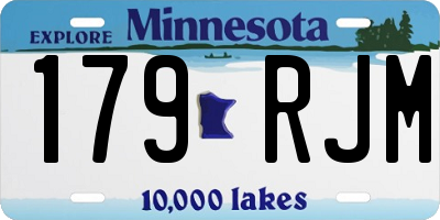 MN license plate 179RJM