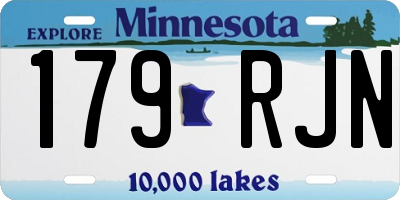 MN license plate 179RJN