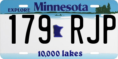 MN license plate 179RJP