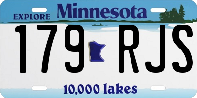 MN license plate 179RJS