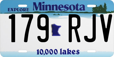 MN license plate 179RJV