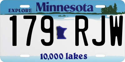 MN license plate 179RJW