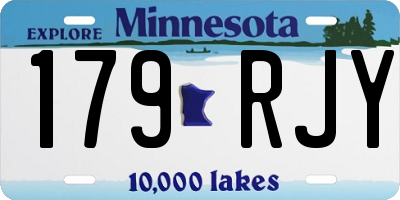 MN license plate 179RJY