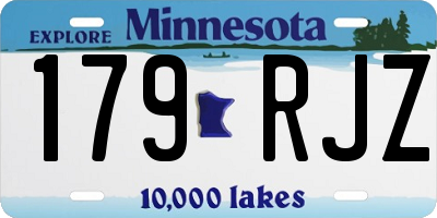 MN license plate 179RJZ