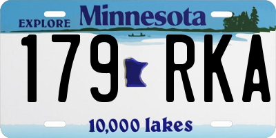 MN license plate 179RKA