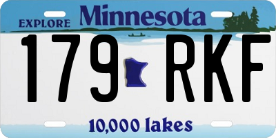 MN license plate 179RKF