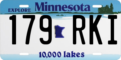 MN license plate 179RKI