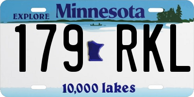 MN license plate 179RKL