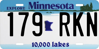 MN license plate 179RKN