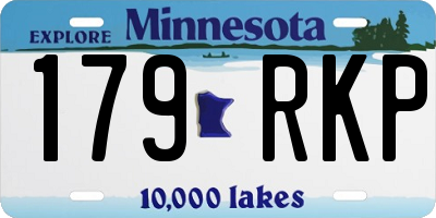 MN license plate 179RKP