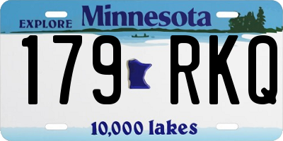 MN license plate 179RKQ
