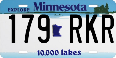 MN license plate 179RKR