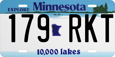 MN license plate 179RKT