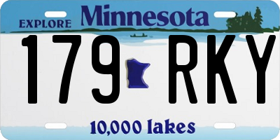 MN license plate 179RKY