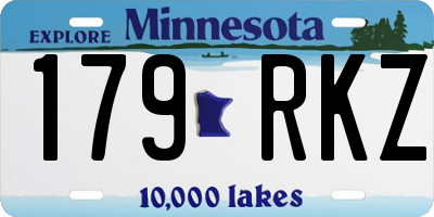 MN license plate 179RKZ