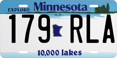 MN license plate 179RLA