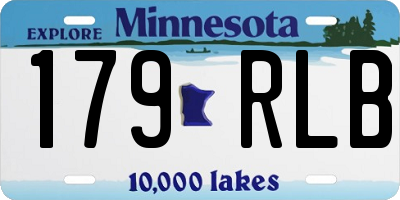 MN license plate 179RLB