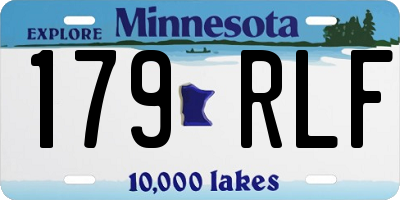 MN license plate 179RLF