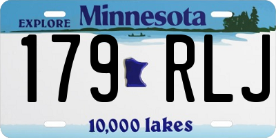 MN license plate 179RLJ