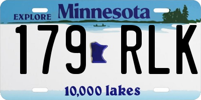 MN license plate 179RLK
