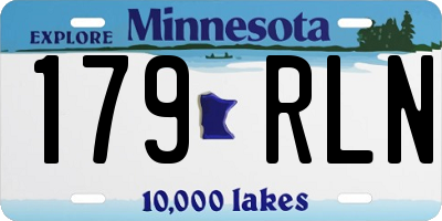 MN license plate 179RLN