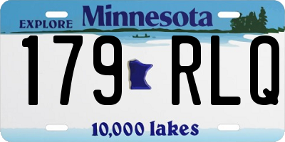 MN license plate 179RLQ
