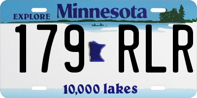 MN license plate 179RLR