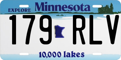 MN license plate 179RLV