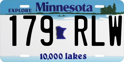 MN license plate 179RLW