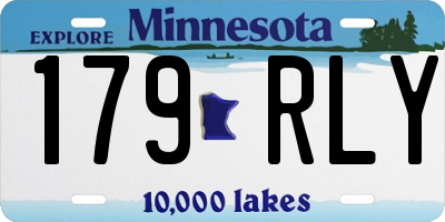 MN license plate 179RLY