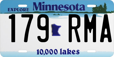 MN license plate 179RMA