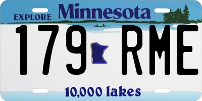 MN license plate 179RME