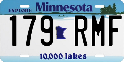 MN license plate 179RMF