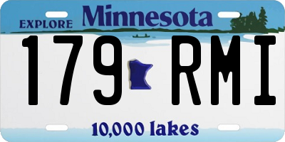 MN license plate 179RMI