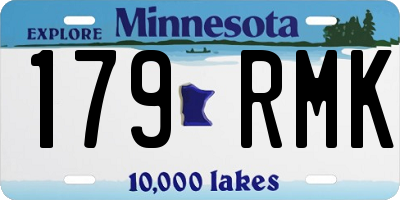 MN license plate 179RMK