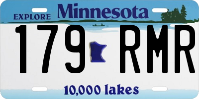 MN license plate 179RMR