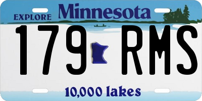 MN license plate 179RMS