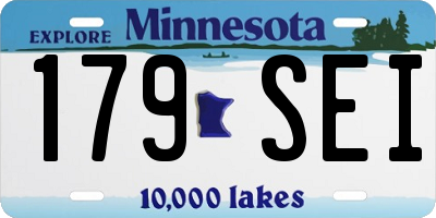 MN license plate 179SEI